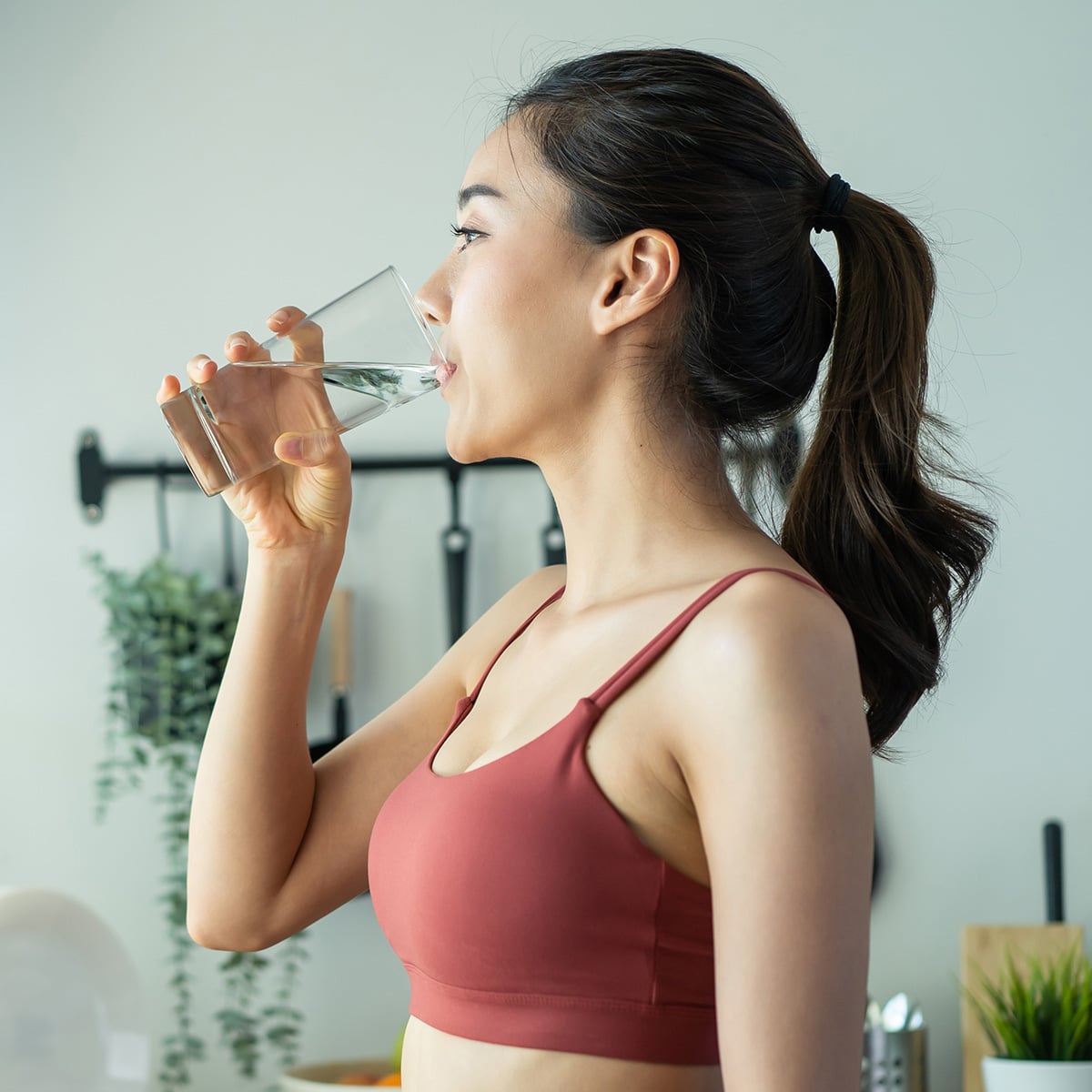 image of woman drinking hydrogen water