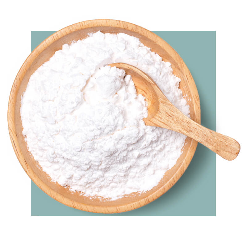 image of wooden bowl and spoon with glucosamine powder