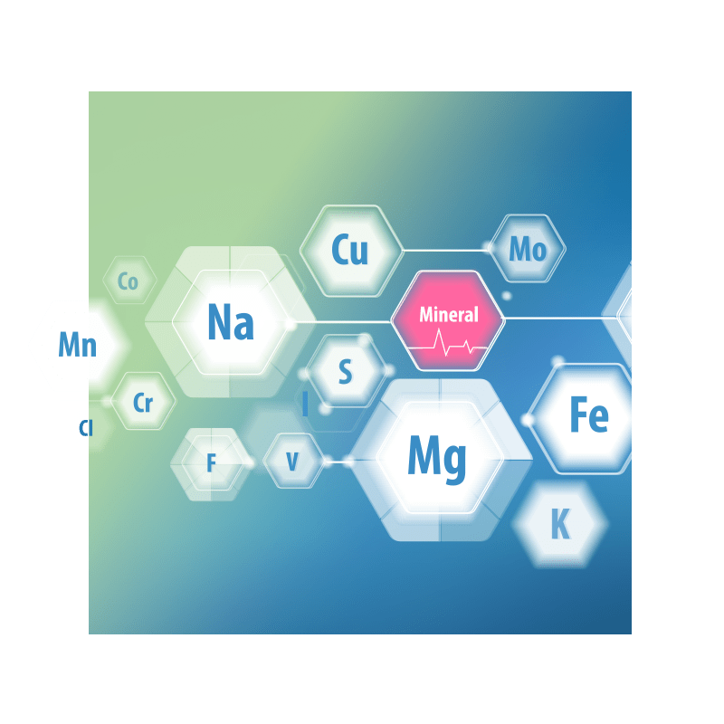 image of chemical symbols of minerals