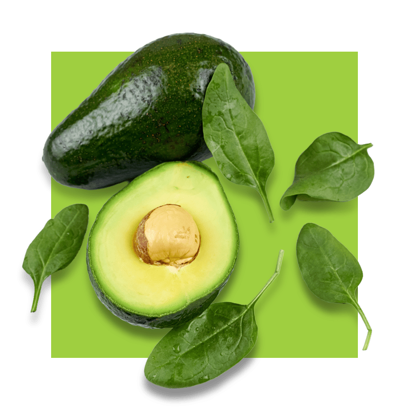 spinach and avocado