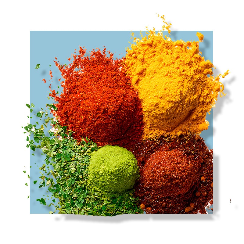 image of different types of herbal powders