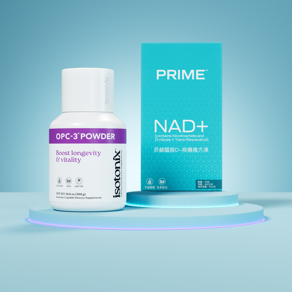 image of Prime NAD+ and Isotonix OPC-3