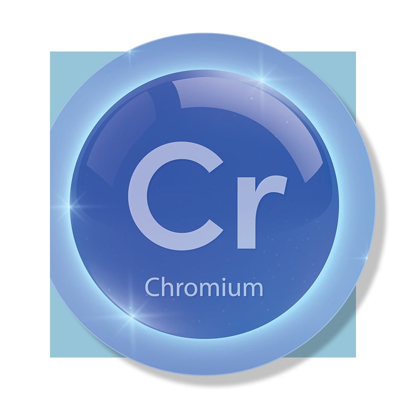 image of a molecule with the word 'chromium' on it