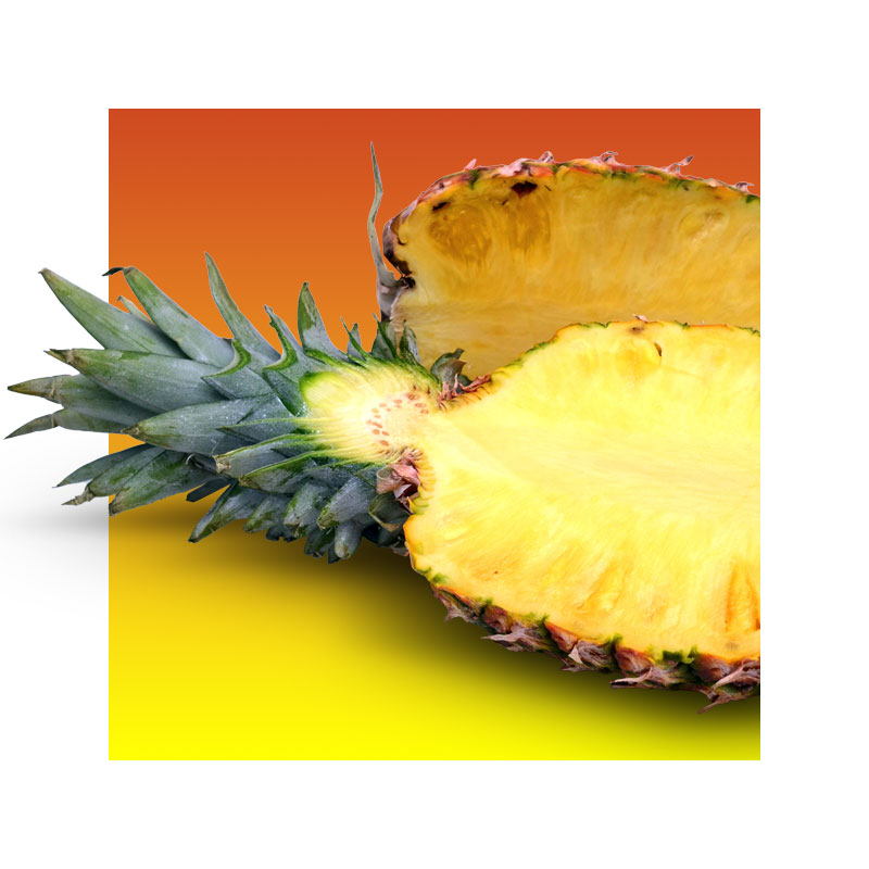image of pineapple cut in half