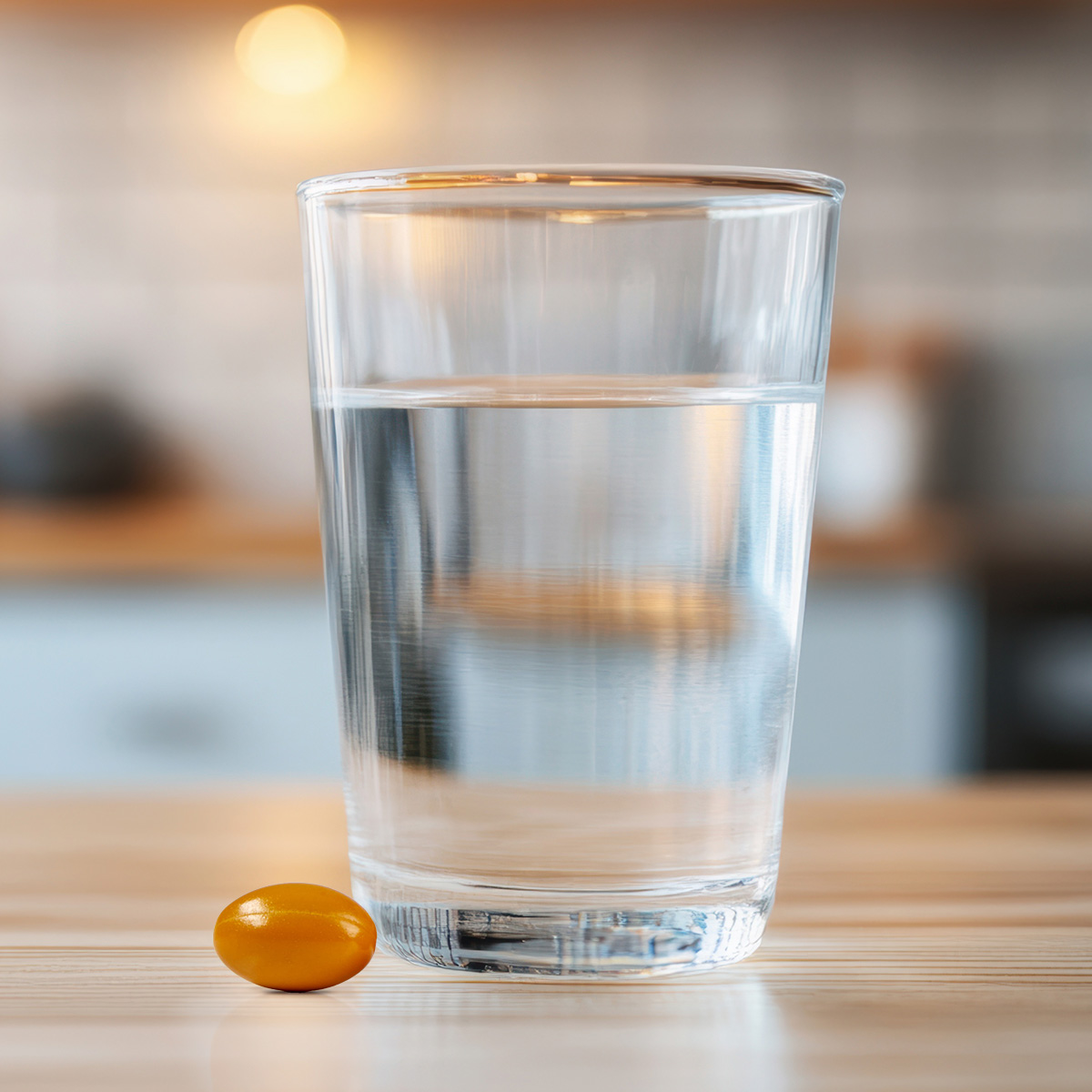 image of glass with capsule