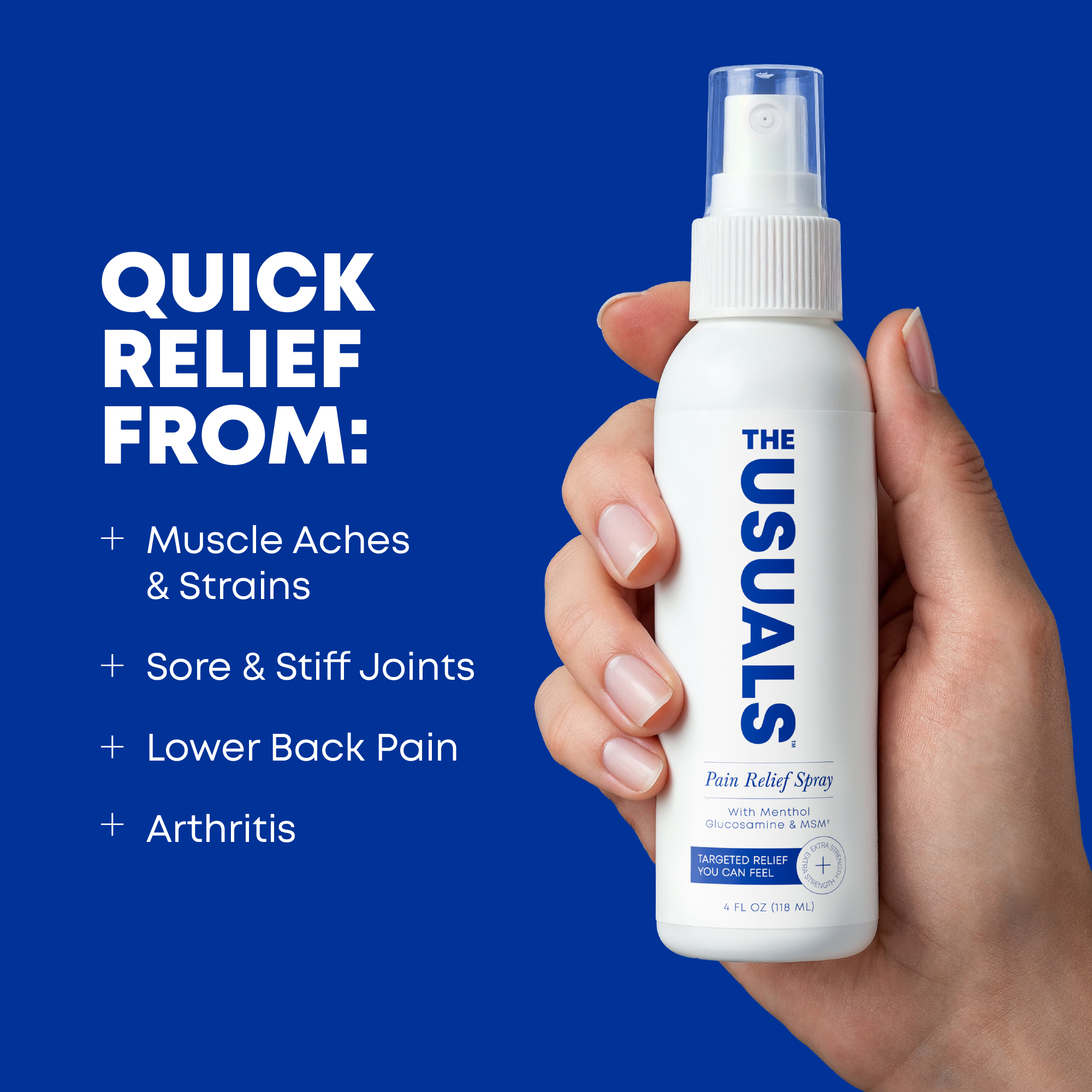 How The Usuals™ Extra Strength Pain Relief Spray Benefits You*