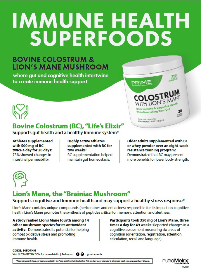 What Makes nutraMetrix Prime Colostrum Unique?