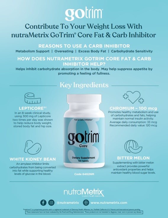 What Makes nutraMetrix GoTrim Core Fat & Carb Inhibitor Unique?