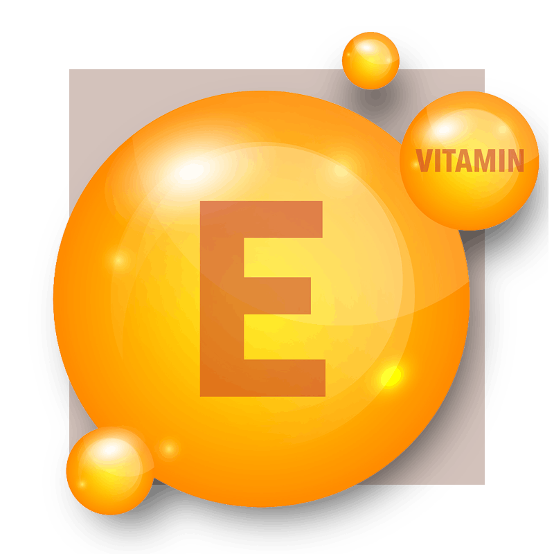 image of circles with text VITAMIN E