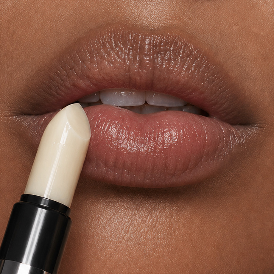 apply lip treatment on lip