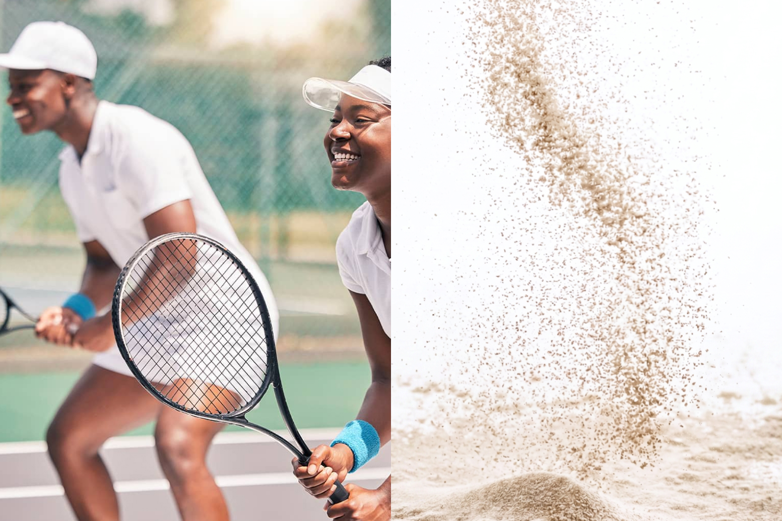 image of a couple playing tennis
