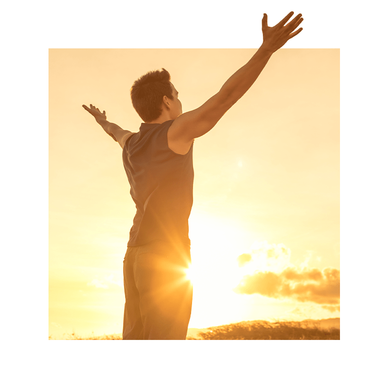 image of person standing in the sun