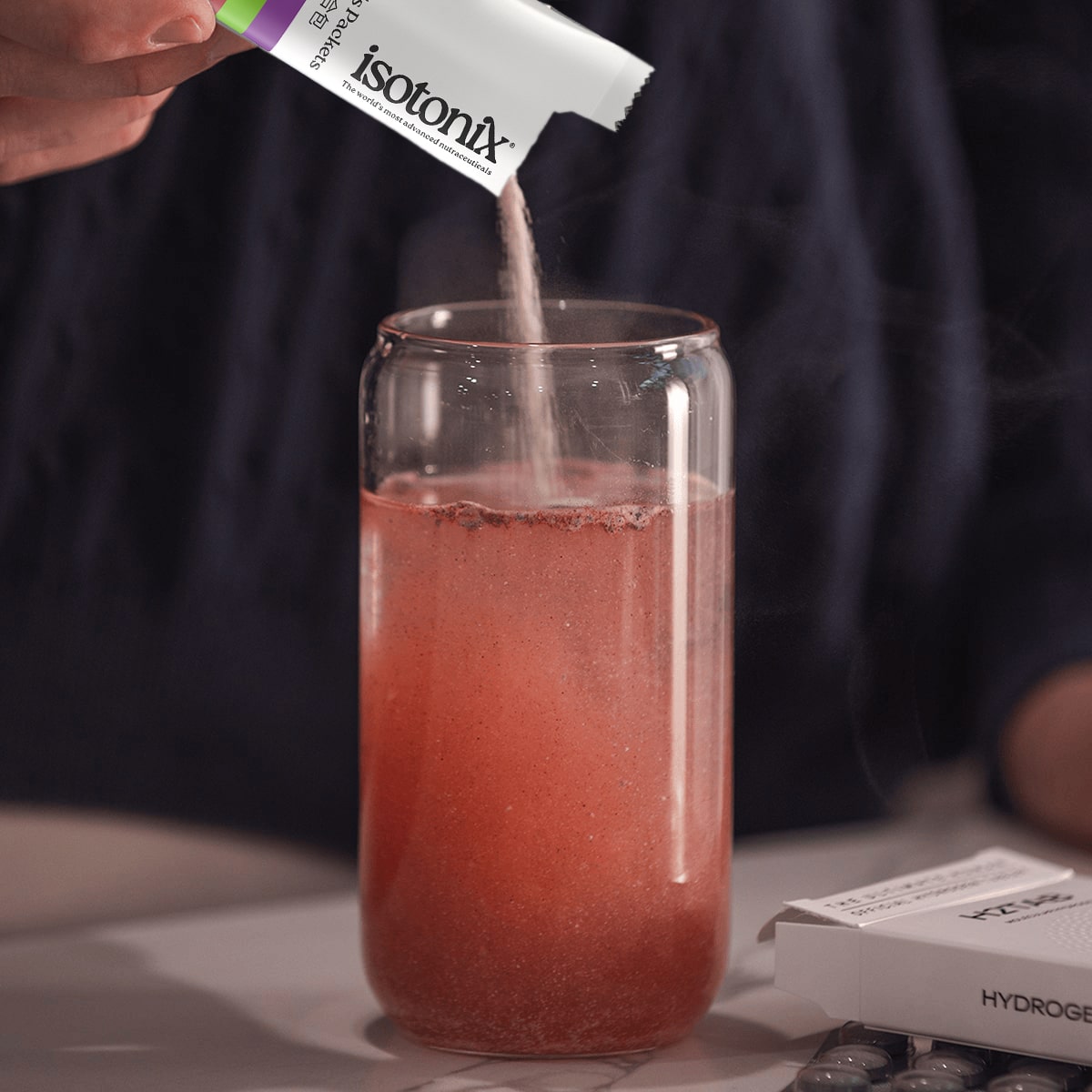 image of packet being poured into water