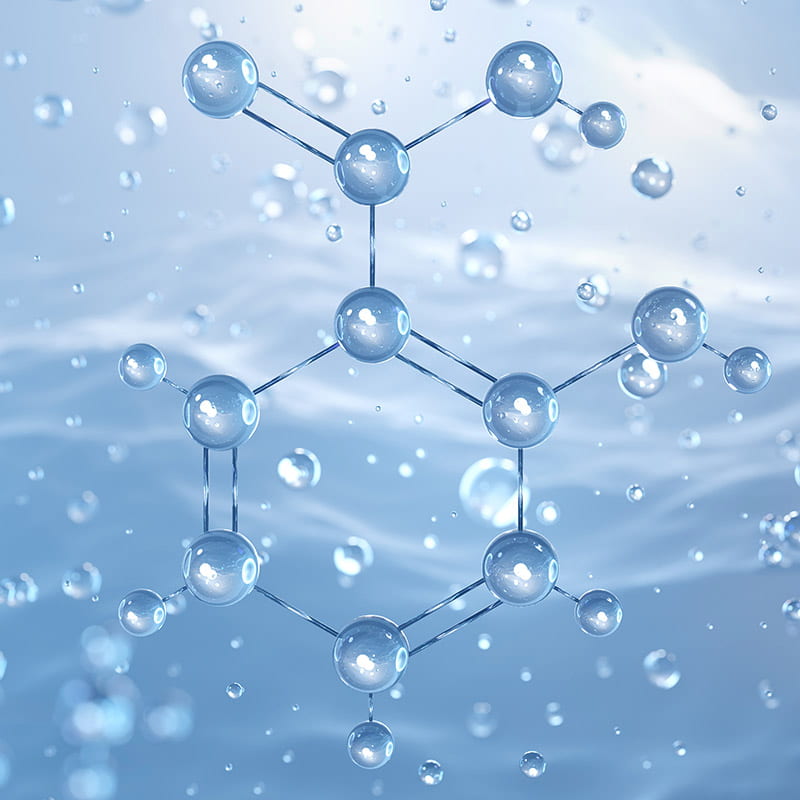 light blue molecular