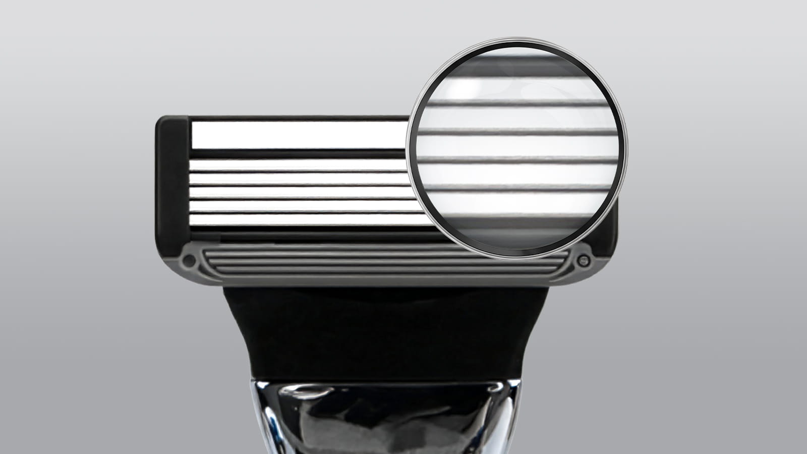 Image of five stainless-steel blades
