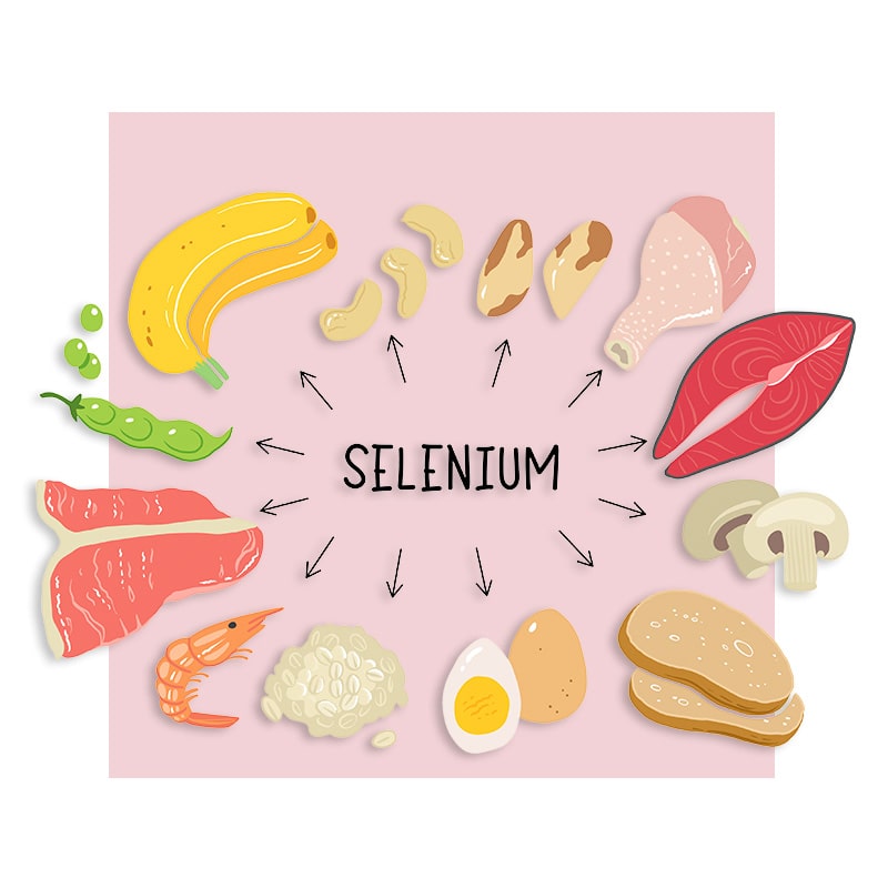 image of foods containing selenium