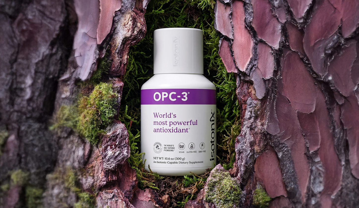 image of isotonix opc3 nested in moss in bark