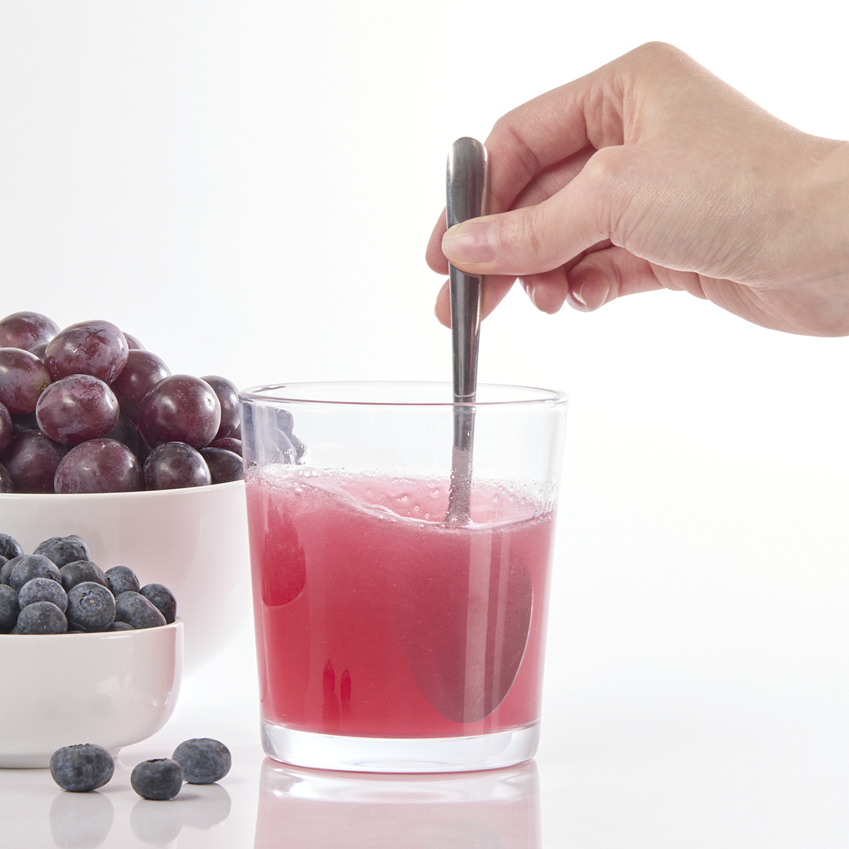image of water and powder mixed in overcap