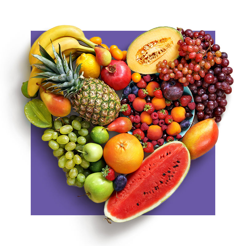 image of healthy foods in the shape of a heart