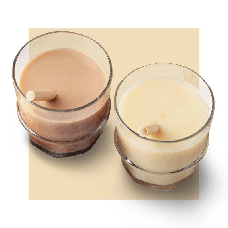 image of chocolate and vanilla shake