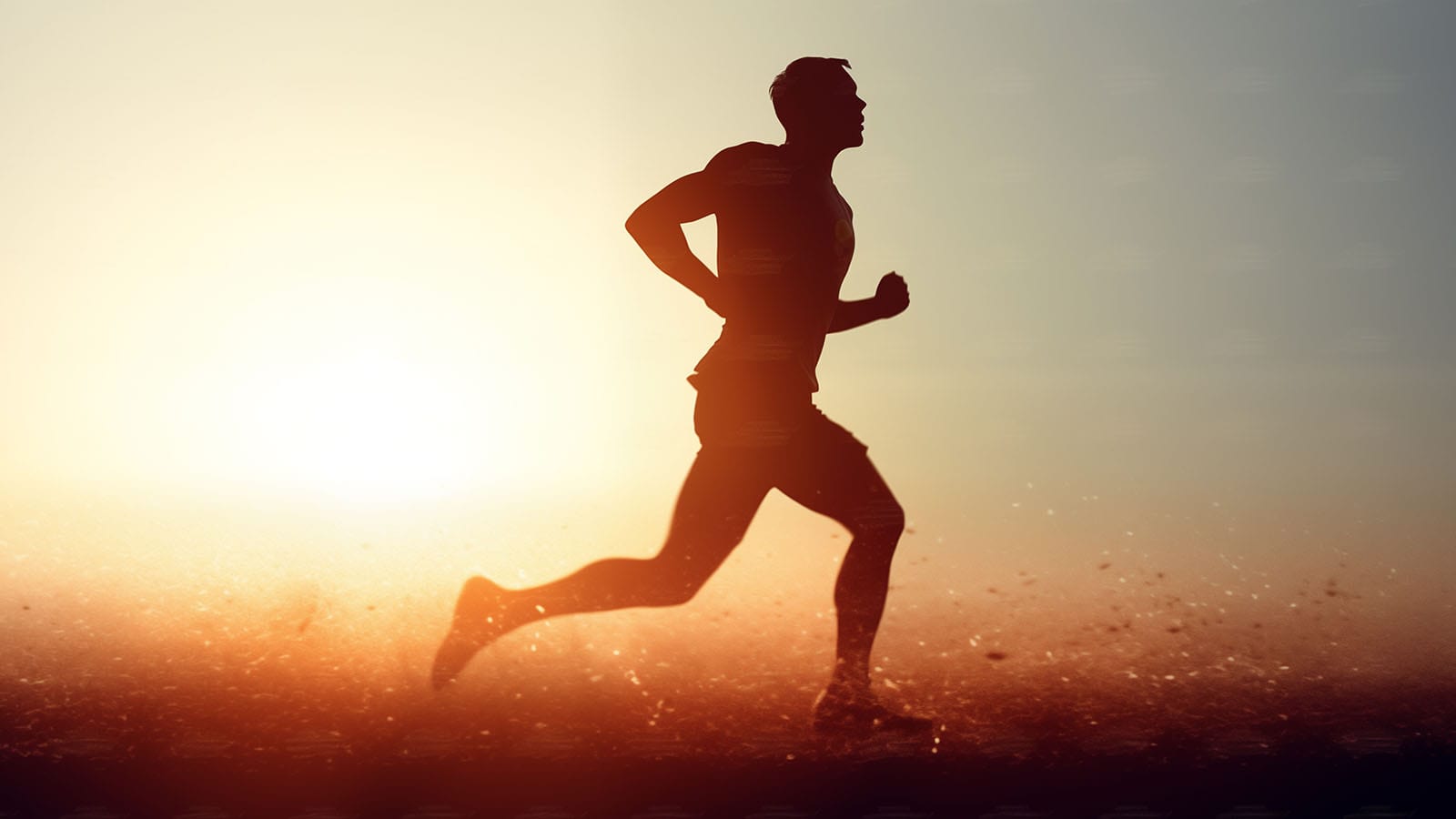 Image of a person running in the sun