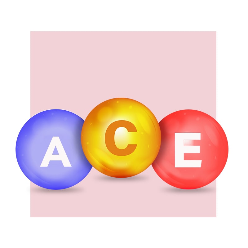 image of three molecules with the letters D, C and E on them