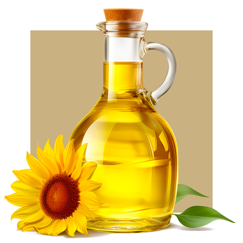 image of sunflower and sunflower oil