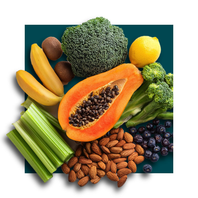 image of foods rich in fiber