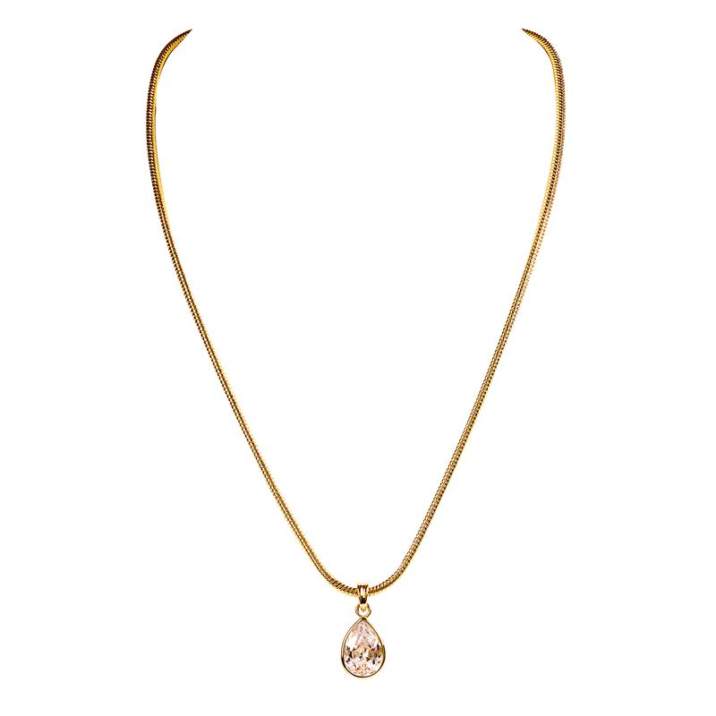 GEORGINA – Bezel Set Pear Necklace