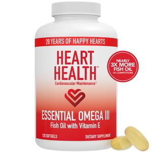 Heart Health&trade; 易善鱼油维生素E胶囊