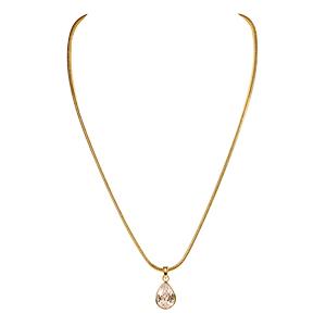 GEORGINA - Bezel Set Pear Necklace