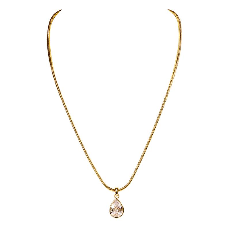 GEORGINA - Bezel Set Pear Necklace