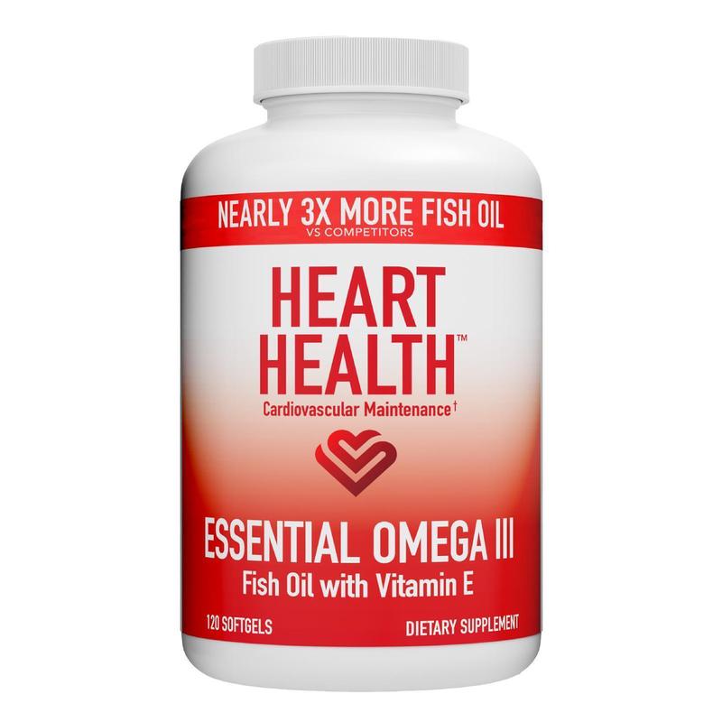 Heart Health Essential Omega III Fish Oil With Vitamin E